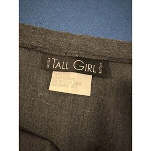 VTG Tall Girl Skirt Size 20 Gray Side-Zip / Slits Office / Casual Canada Y2K